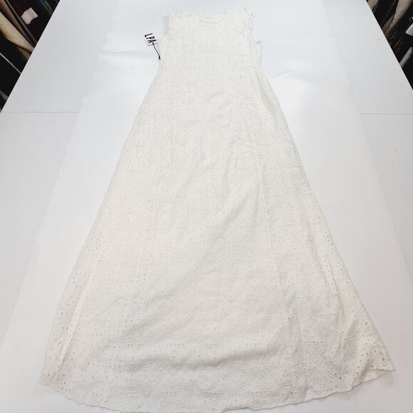LPA Gabriella Eyelet Maxi Dress in Coconut Milk - Picture 11 of 15